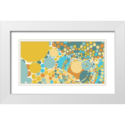 Molecular White Modern Wood Framed Art Print with Double Matting by Tenoever, William