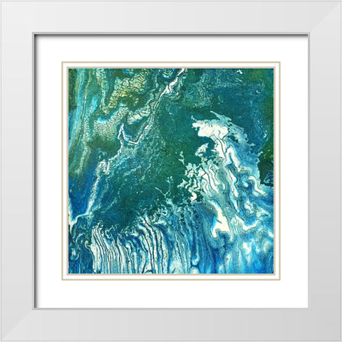 Pour 2 White Modern Wood Framed Art Print with Double Matting by Tenoever, William