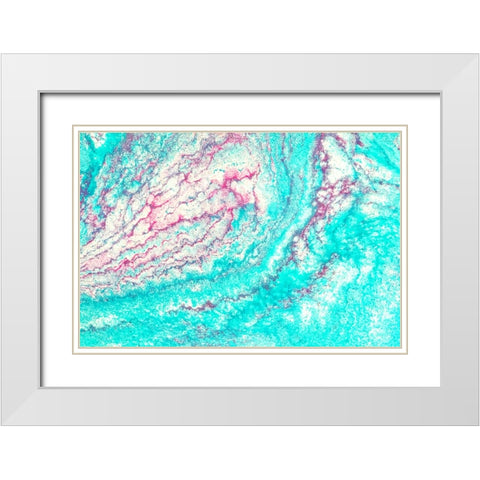 Pour 7 White Modern Wood Framed Art Print with Double Matting by Tenoever, William