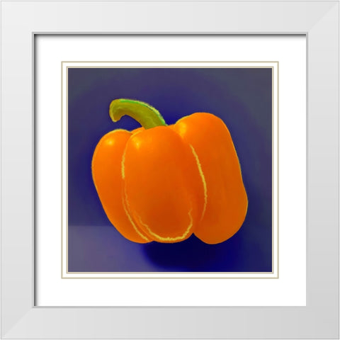 Bell Pepper 1 Purple White Modern Wood Framed Art Print with Double Matting by Tenoever, William