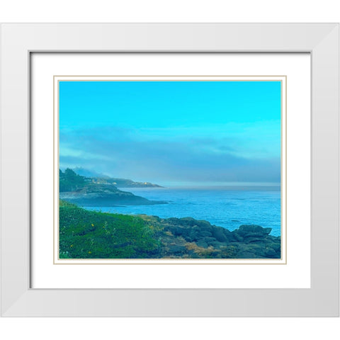 Oregon Coast near Depoe Bay 2 White Modern Wood Framed Art Print with Double Matting by Tenoever, William