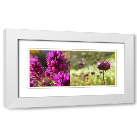 Wildflowers Collage I White Modern Wood Framed Art Print with Double Matting by Popcorn
