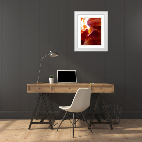 Antelope Canyon I White Modern Wood Framed Art Print with Double Matting by Popcorn