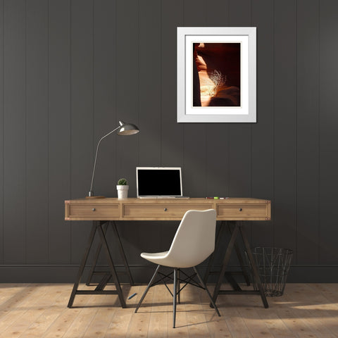 Antelope Canyon V White Modern Wood Framed Art Print with Double Matting by Popcorn