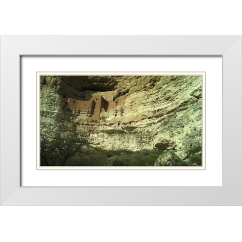 Montezumaâ€™s Castle White Modern Wood Framed Art Print with Double Matting by Popcorn