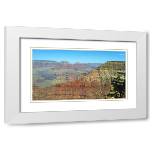 Grand Canyon 2: South Kaibab White Modern Wood Framed Art Print with Double Matting by Popcorn
