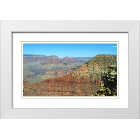Grand Canyon 2: South Kaibab White Modern Wood Framed Art Print with Double Matting by Popcorn