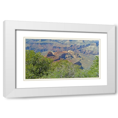 Grand Canyon 3 White Modern Wood Framed Art Print with Double Matting by Popcorn