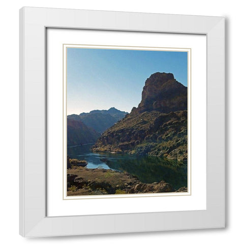 Arizona Hot Springs White Modern Wood Framed Art Print with Double Matting by Popcorn