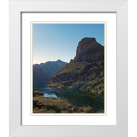 Arizona Hot Springs White Modern Wood Framed Art Print with Double Matting by Popcorn