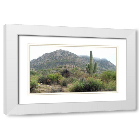 Granite Mountain White Modern Wood Framed Art Print with Double Matting by Popcorn
