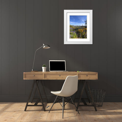 Wildflowers XXV White Modern Wood Framed Art Print with Double Matting by Popcorn