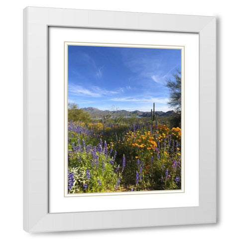 Wildflowers XXV White Modern Wood Framed Art Print with Double Matting by Popcorn