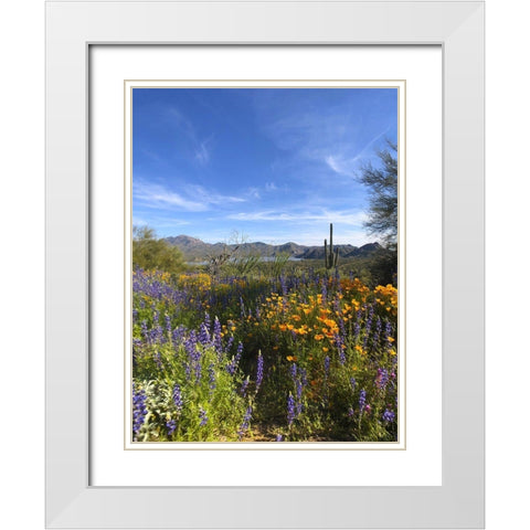 Wildflowers XXV White Modern Wood Framed Art Print with Double Matting by Popcorn