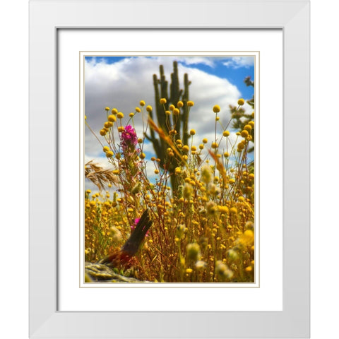Wildflowers XLV White Modern Wood Framed Art Print with Double Matting by Popcorn