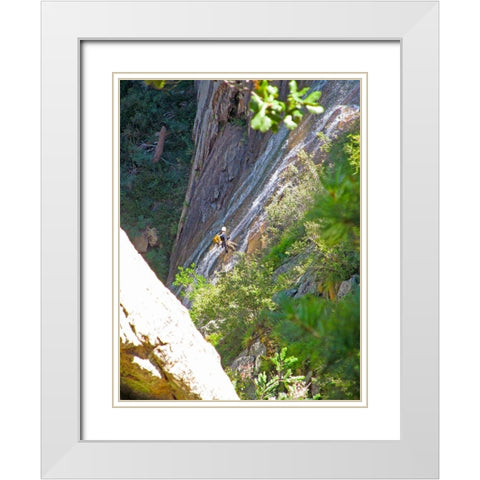 Rappel I White Modern Wood Framed Art Print with Double Matting by Popcorn