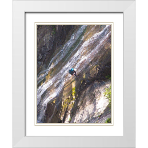 Rappel II White Modern Wood Framed Art Print with Double Matting by Popcorn