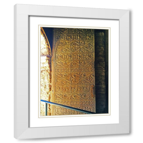Mission Tumacacori II White Modern Wood Framed Art Print with Double Matting by Popcorn