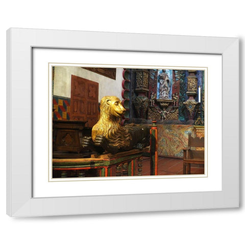 San Xavier Del Bac VI White Modern Wood Framed Art Print with Double Matting by Popcorn