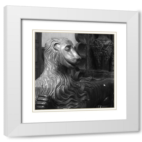 San Xavier Del Bac VII BandW White Modern Wood Framed Art Print with Double Matting by Popcorn