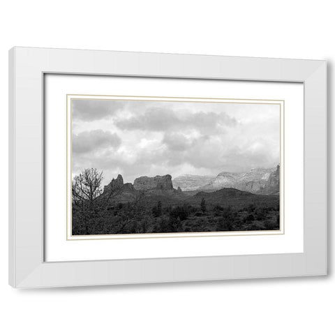 SedonaInWinter3:BAndW White Modern Wood Framed Art Print with Double Matting by Tenoever, William