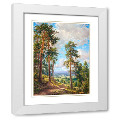 Eagles song White Modern Wood Framed Art Print with Double Matting by Basov, Sergej
