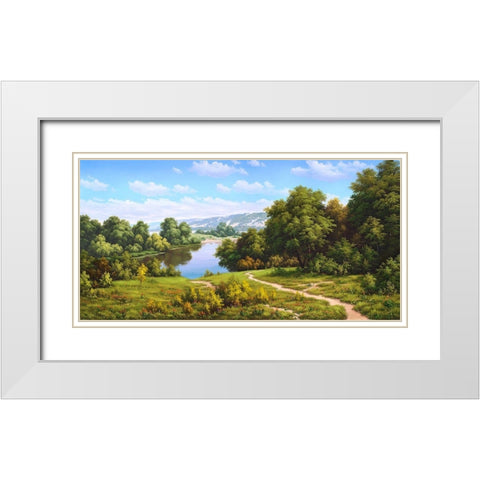 Russian spaces White Modern Wood Framed Art Print with Double Matting by Babichev, Vyacheslav