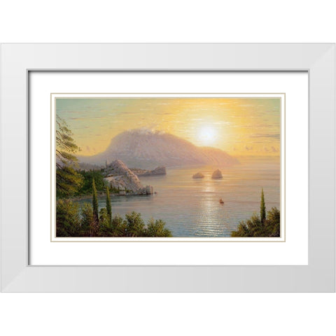 Gursuf White Modern Wood Framed Art Print with Double Matting by Goryachev, Alexander