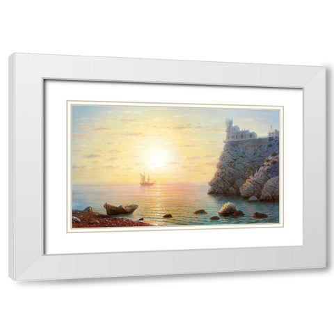 Swallows Nest.Morning â€“ 2 White Modern Wood Framed Art Print with Double Matting by Goryachev, Alexander