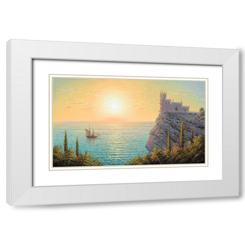 Swallows Nest.Silence White Modern Wood Framed Art Print with Double Matting by Goryachev, Alexander