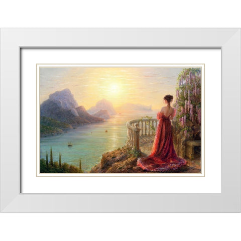 In the morning dawn White Modern Wood Framed Art Print with Double Matting by Goryachev, Alexander