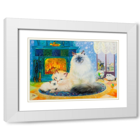 Petersburg evening White Modern Wood Framed Art Print with Double Matting by Kotinova, Galina