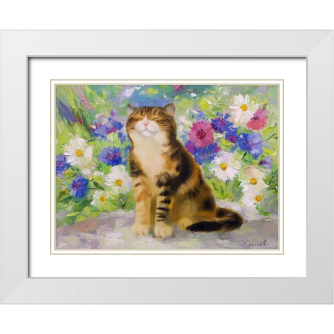 Cottager White Modern Wood Framed Art Print with Double Matting by Kotinova, Galina