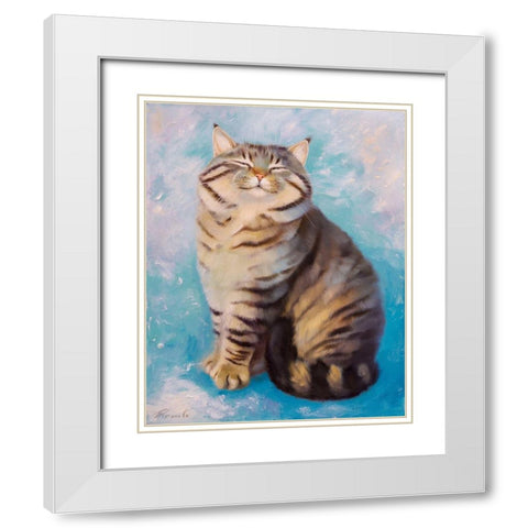 March White Modern Wood Framed Art Print with Double Matting by Kotinova, Galina