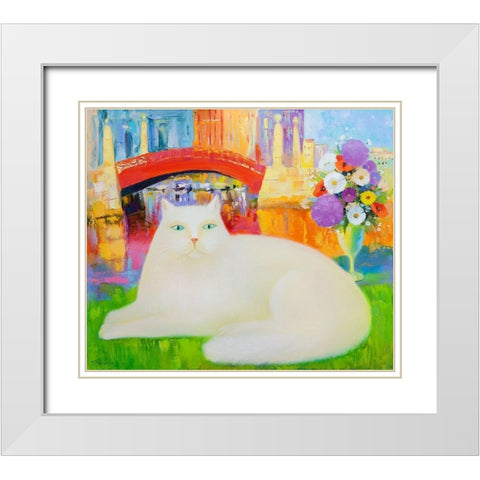 Summer day  White Modern Wood Framed Art Print with Double Matting by Kotinova, Galina