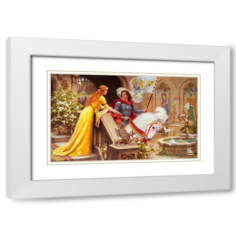 Return of the knight White Modern Wood Framed Art Print with Double Matting by Kovalev, Vladimir