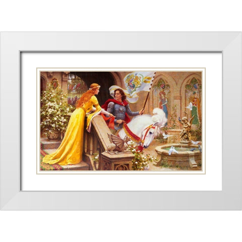 Return of the knight White Modern Wood Framed Art Print with Double Matting by Kovalev, Vladimir