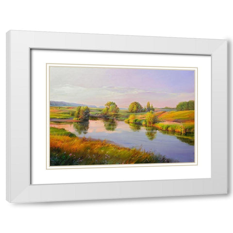 Lets take some rest White Modern Wood Framed Art Print with Double Matting by Romanov, Roman