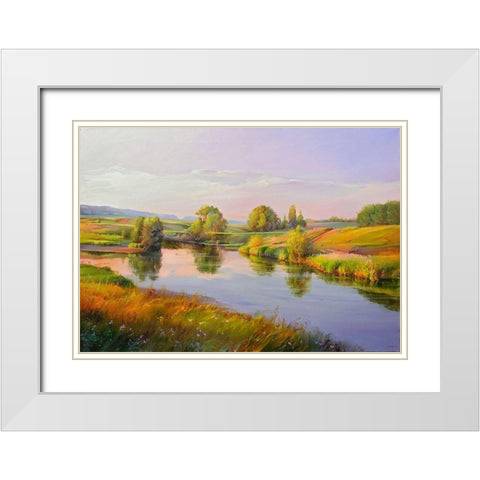 Lets take some rest White Modern Wood Framed Art Print with Double Matting by Romanov, Roman