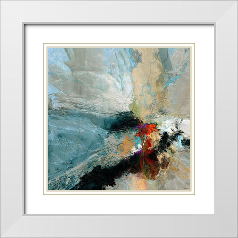 Sculpted IV White Modern Wood Framed Art Print with Double Matting by Tienhaara, Michael