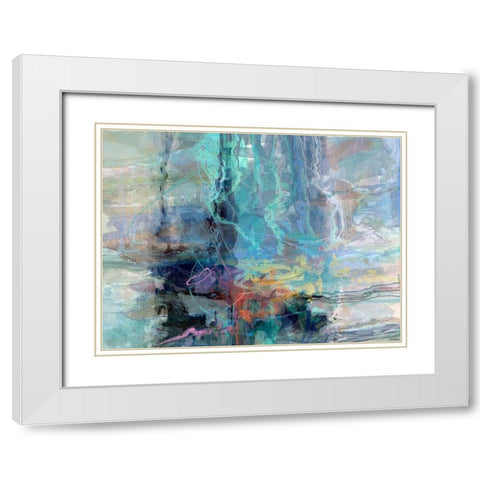 Scatter II White Modern Wood Framed Art Print with Double Matting by Tienhaara, Michael