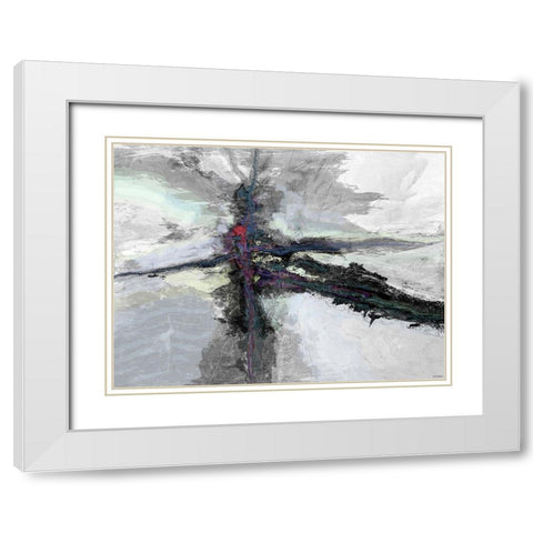 B and W  Color Accents I White Modern Wood Framed Art Print with Double Matting by Tienhaara, Michael