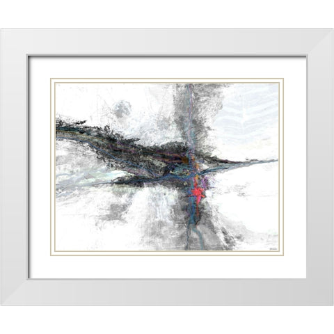 B and W I Color Accents II White Modern Wood Framed Art Print with Double Matting by Tienhaara, Michael