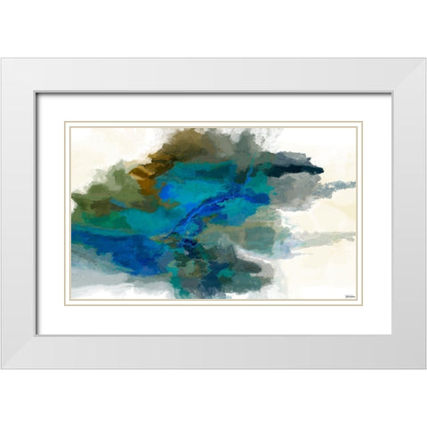 Craters I White Modern Wood Framed Art Print with Double Matting by Tienhaara, Michael