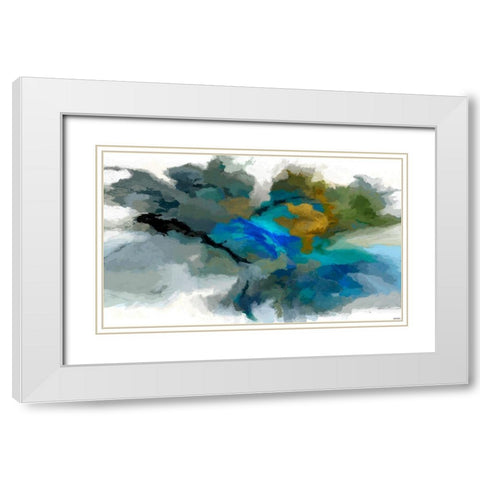 Craters II White Modern Wood Framed Art Print with Double Matting by Tienhaara, Michael