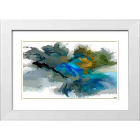 Craters II White Modern Wood Framed Art Print with Double Matting by Tienhaara, Michael