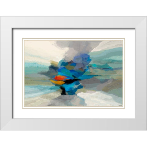 Cumulus II White Modern Wood Framed Art Print with Double Matting by Tienhaara, Michael