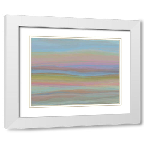 Contours X White Modern Wood Framed Art Print with Double Matting by Tienhaara, Michael