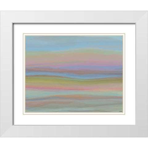 Contours X White Modern Wood Framed Art Print with Double Matting by Tienhaara, Michael