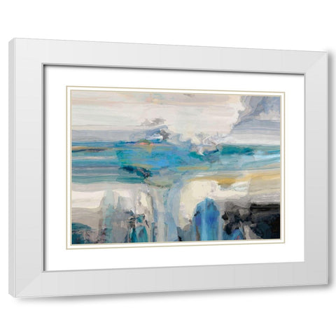 Melodious II White Modern Wood Framed Art Print with Double Matting by Tienhaara, Michael